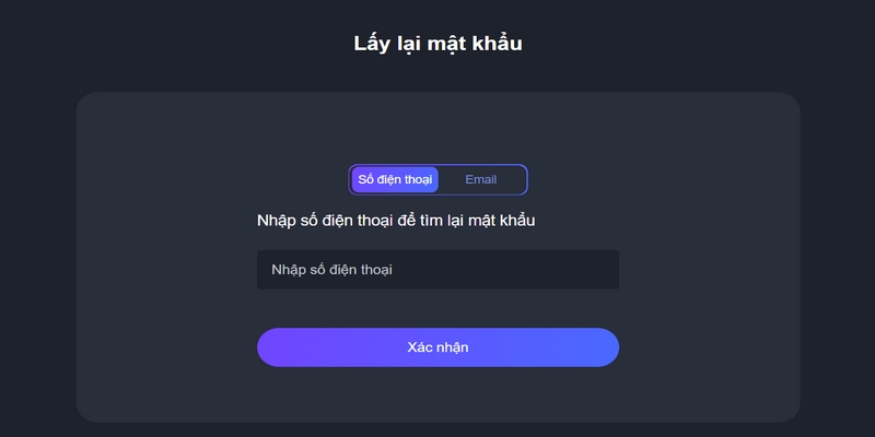 Nếu quên mật khẩu tài khoản phải tuân thủ hướng dẫn khôi phục